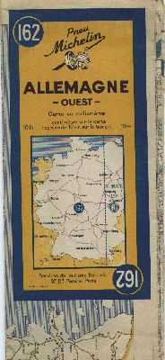  Cartes Michelin imprim&eacute;es au dos de
cartes allemandes 